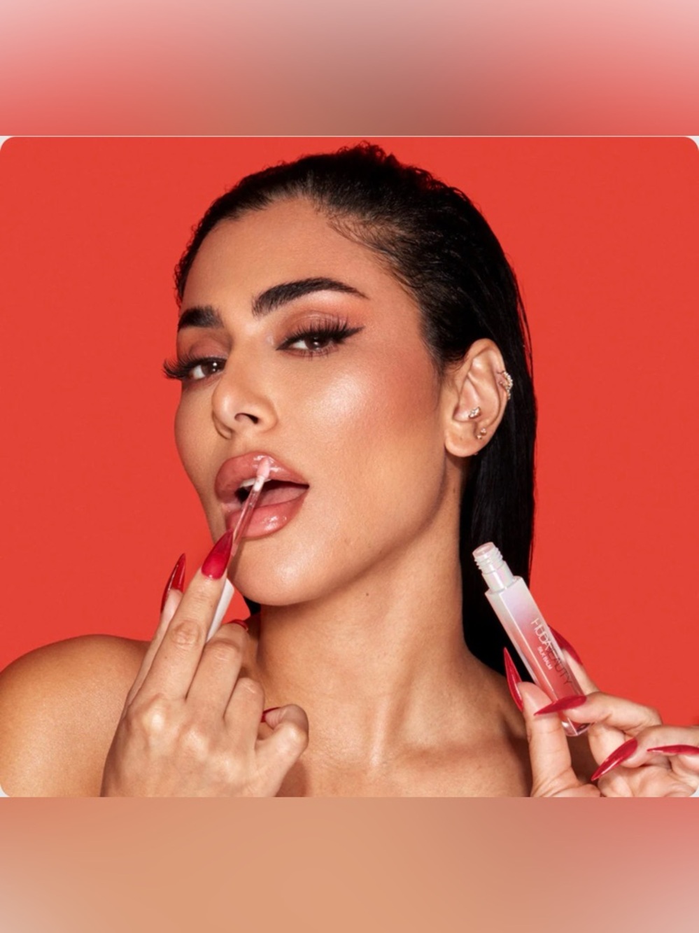 Huda Beauty Silk Balm Spicy Lip Plumper Fuego Thermo Plumping NWT - Picture 2 of 7